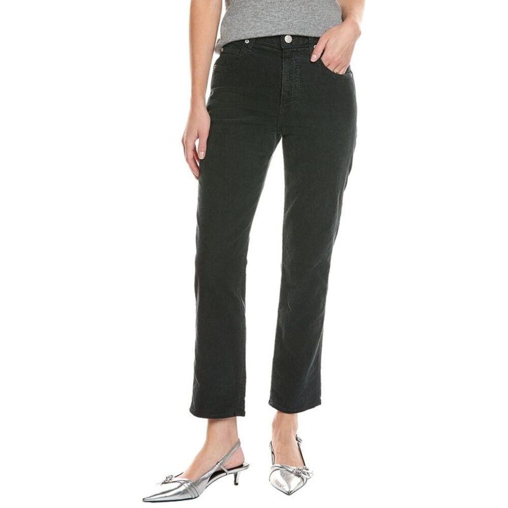 Amo Denim Womens Amo Chloe Vintage Black Corduroy Crop Jean, Black